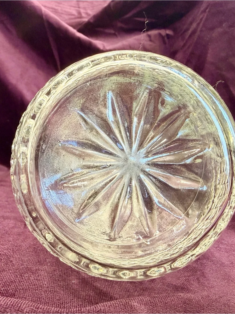 Princess House Clear Cut-Pattern Glass Decanter with Stopper